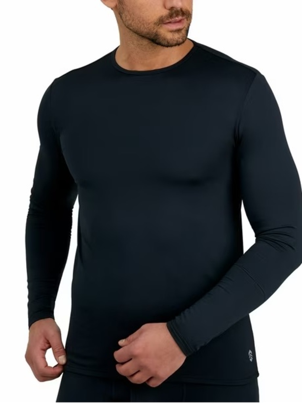 Free Country Men's Black Long-Sleeve Performance Shirt - L